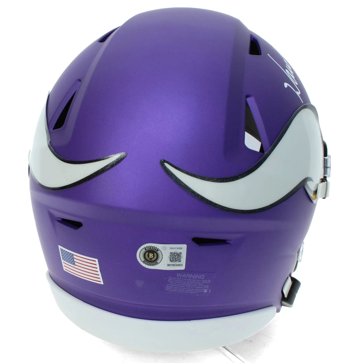 Warren Moon Autographed/Inscribed "HOF '06" Minnesota Vikings Speedflex Midi Helmet Beckett Witnessed