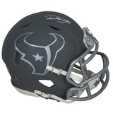 Dalton Schultz Autographed Houston Texans Slate Speed Mini Helmet Beckett Witnessed