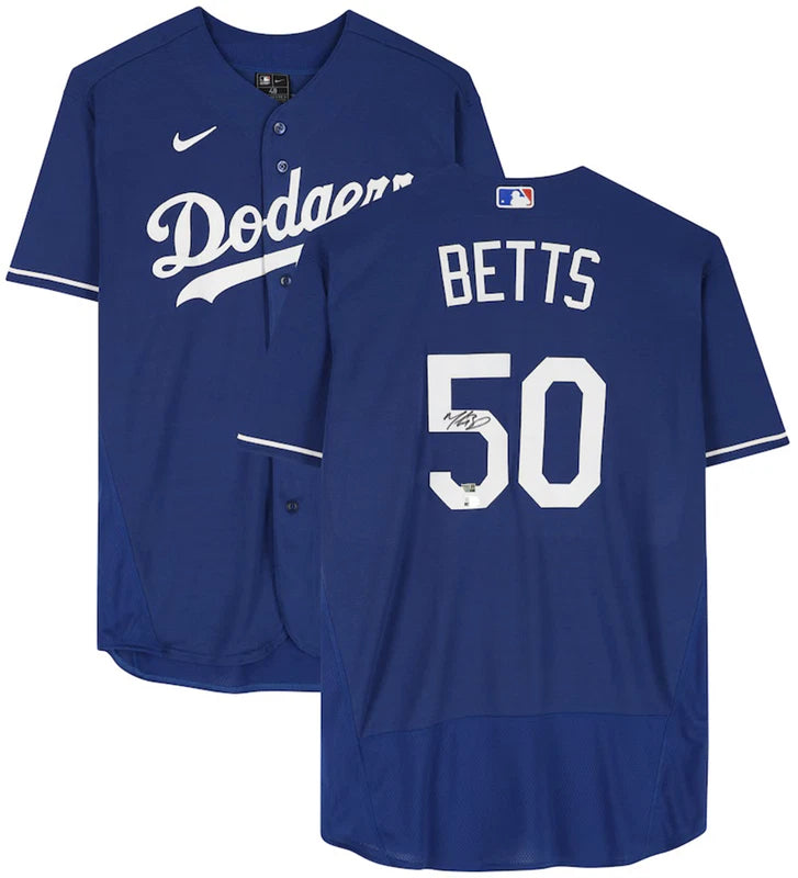 Mookie Betts Autographed Los Angeles Dodgers Nike Blue Authentic Jersey Fanatics