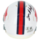 Joe DeLamielleure Autographed/Inscribed "HOF 03" Buffalo Bills 1965-73 Throwback Speed Mini Helmet Beckett Witnessed