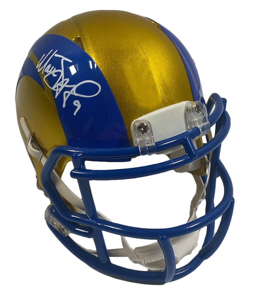MATTHEW STAFFORD Autographed Los Angeles Rams Flash Speed Mini Helmet FANATICS