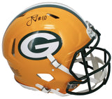 Jordan Love Autographed Green Bay Packers Speed Authentic Helmet Beckett Witnessed