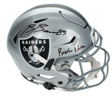 Brock Bowers Autographed/Inscribed "Raider Nation" Las Vegas Raiders Speedflex Authentic Helmet Beckett Witnessed