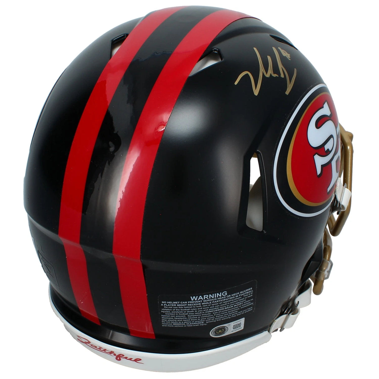 Nick Bosa Autographed San Francisco 49ers Black Rivalries Speed Authentic Helmet Beckett Witnessed