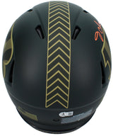 Ja'Marr Chase Autographed Cincinnati Bengals 2025 Salute to Service Speed Authentic Helmet Beckett Witnessed