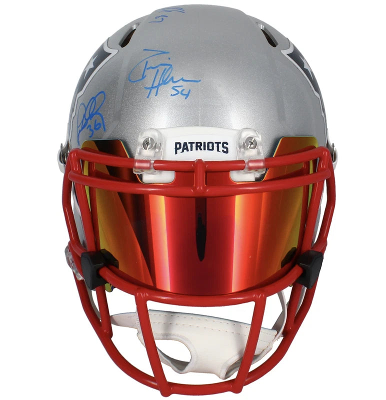 New England Patriots Legends (Brady, Gronkowski, Edelman + Five More) Multi-Autographed (Blue Ink) New England Patriots Speed Authentic Helmet Fanatics/Ratdke LE 8/12