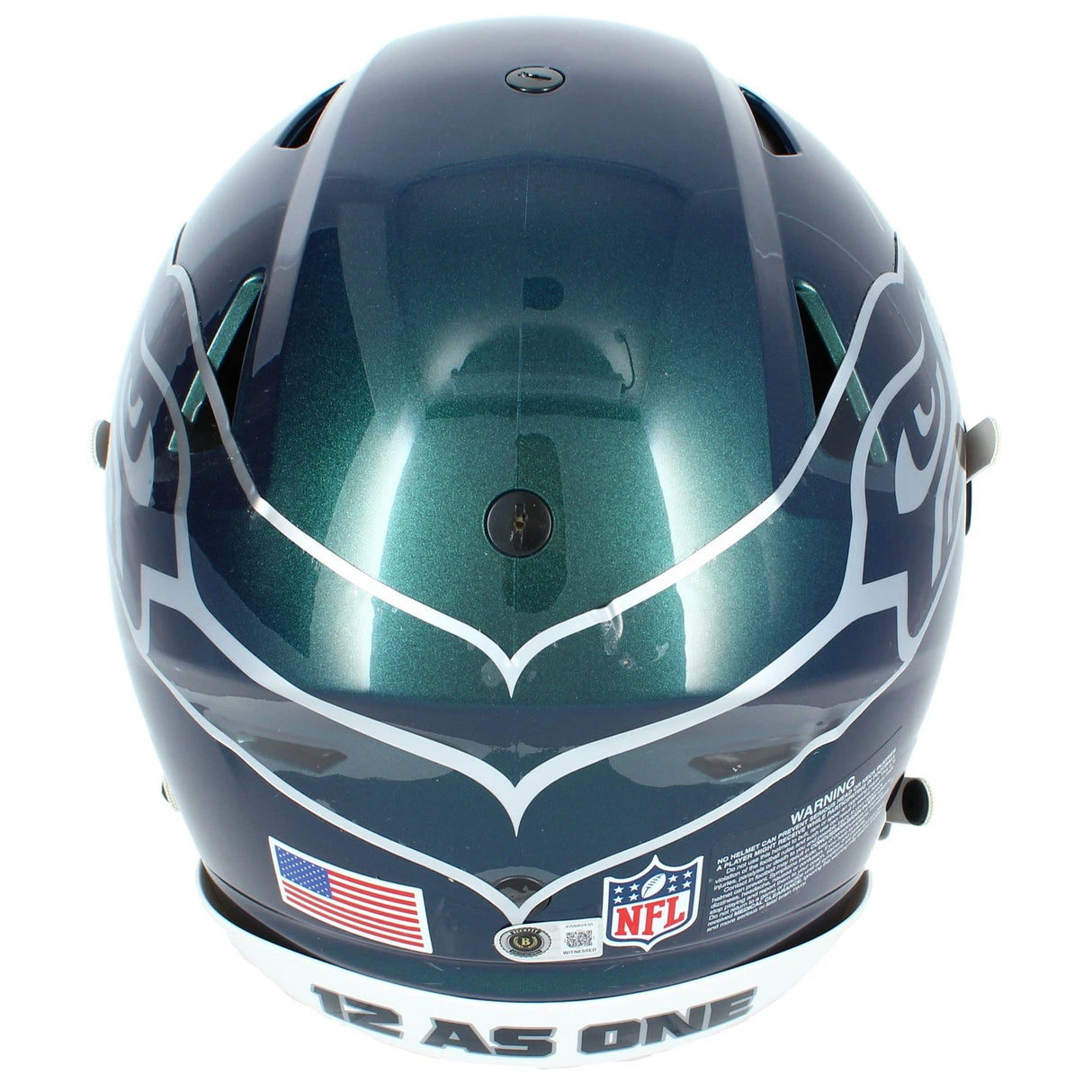 Jadarian Price Autographed Seattle Seahawks Green Chrome Rivalries Speedflex Authentic Helmet Beckett Witnessed