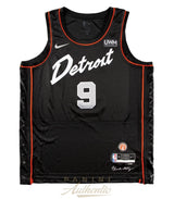 Ausar Thompson Autographed Detroit Pistons Black Nike 2023-24 City Edition Swingman Jersey Panini