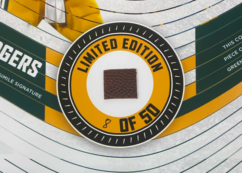 Aaron Rodgers Framed Green Bay Packers Version 2 15" x 17" Game Used Football Collage LE 50