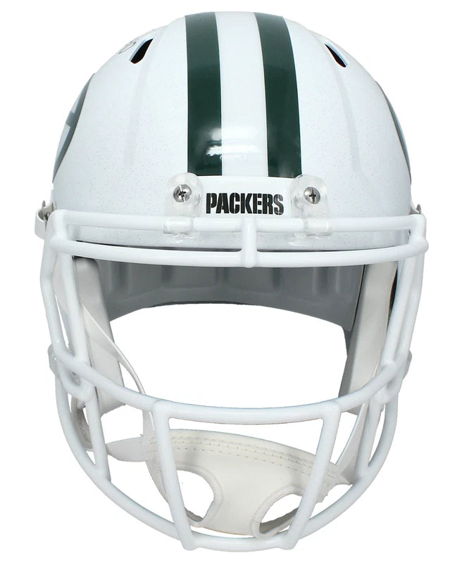 Jordan Love Autographed Green Bay Packers White 2024 Alternate Speed Full Size Helmet Beckett Witnessed