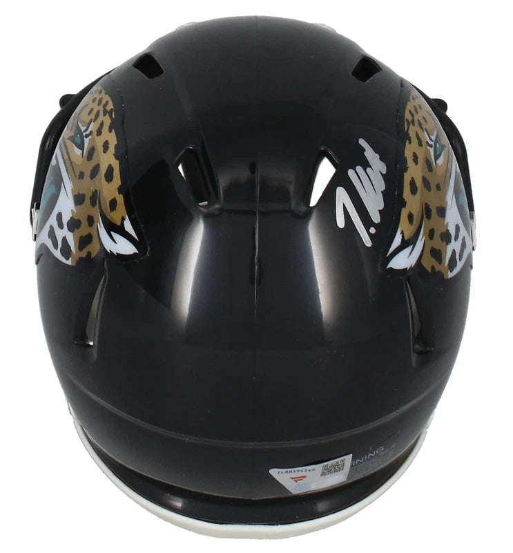 Travis Hunter Autographed Jacksonville Jaguars Speed Mini Helmet Fanatics