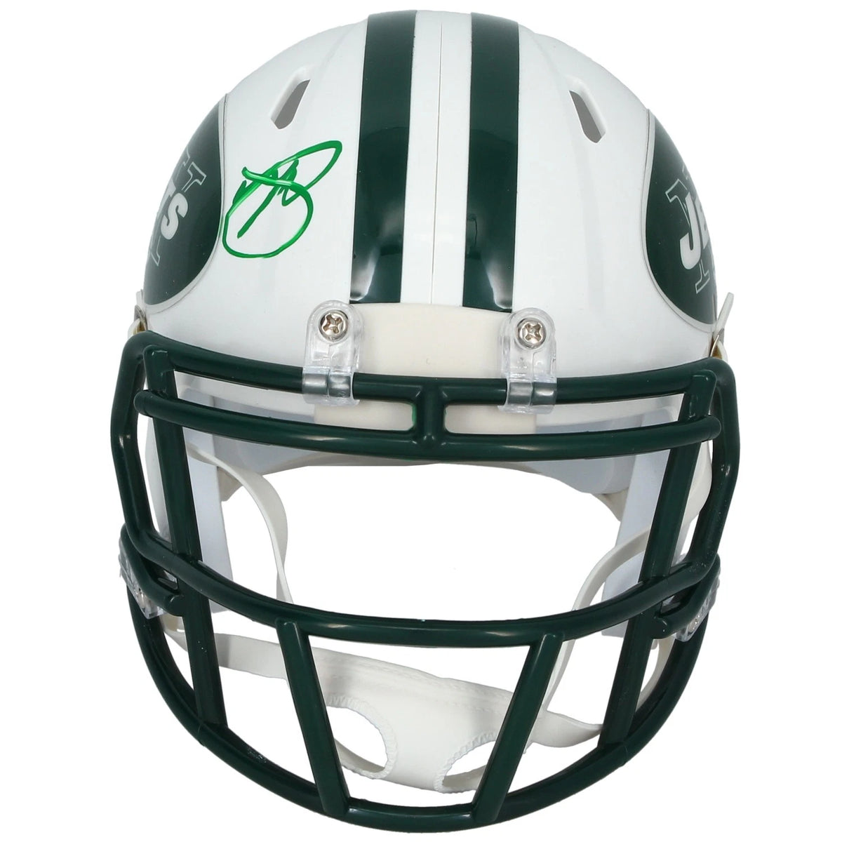 Minkah Fitzpatrick Autographed New York Jets White 2024 Alternate Onfield Classic Speed Mini Helmet JSA Witnessed