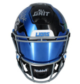 Jahmyr Gibbs/David Montgomery Autographed Detroit Lions/Sonic the Hedgehog Logo Custom Painted Speedflex Authentic Helmet Fanatics/Beckett