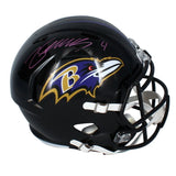 Zay Flowers Autographed Baltimore Ravens Speed Full Size Helmet Beckett Witnessed