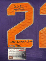 DEANDRE AYTON Autographed Suns "2018 NBA #1 Pick" Authentic Jersey GDL LE 18/22