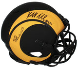 Kyren Williams/Puka Nacua Dual Autographed Los Angeles Rams Eclipse Speed Authentic Helmet Beckett/Fanatics