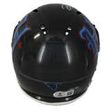 Dalton Schultz Autographed Houston Texans 2024 Navy Alternate H-Town Speed Mini Helmet Beckett Witnessed