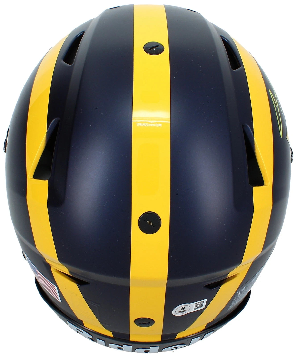 Aidan Hutchinson Autographed Michigan Wolverines Speedflex Authentic Helmet Beckett Witnessed