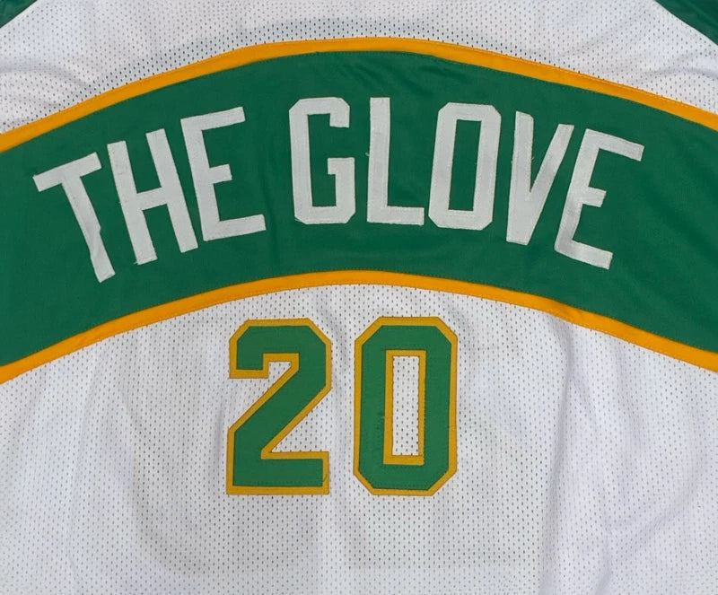 Gary Payton Autographed Green and White #20 Custom Jersey JSA Witnessed