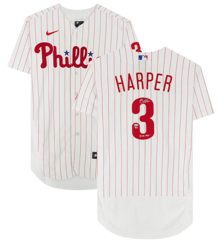 Bryce Harper Autographed/Inscribed "21 NL MVP" Philadelphia Phillies White Nike Authentic Jersey Fanatics