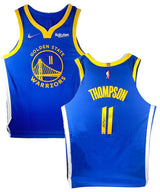 KLAY THOMPSON Autographed Golden State Warriors Blue 2021-22 Nike Diamond Swingman Jersey FANATICS
