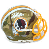 Terry McLaurin Autographed Washington Redskins CAMO Speed Mini Helmet Beckett Witnessed