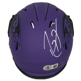 Ray Lewis Autographed Baltimore Ravens RAVE Speed Mini Helmet Beckett Witnessed