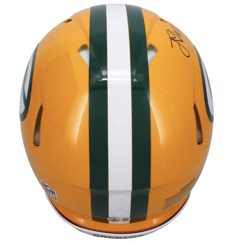 Jordan Love Autographed Green Bay Packers Speed Authentic Helmet Beckett Witnessed