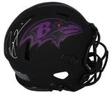 Ray Lewis Autographed Baltimore Ravens Eclipse Speed Authentic Helmet Beckett Witnessed