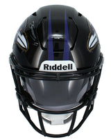 Zay Flowers Autographed Baltimore Ravens Speedflex Midi Helmet Beckett