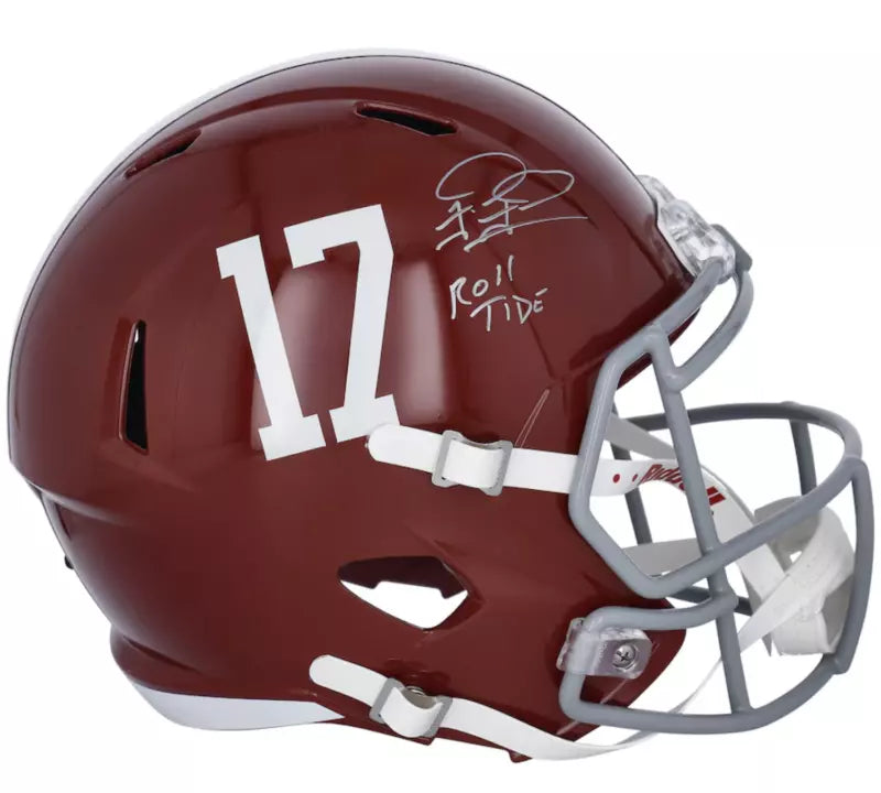 Tua Tagovailoa Autographed Alabama Crimson Tide "Roll Tide" Authentic Speed Helmet Fanatics