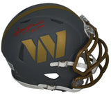 Larry Brown Autographed/Inscribed "72 MVP" Washington Commanders Slate Speed Mini Helmet Beckett Witnessed