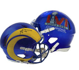 AARON DONALD Autographed Los Angeles Rams Super Bowl LVI Champions Logo Speed Authentic Helmet FANATICS