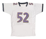 Ray Lewis Autographed White #52 Custom Jersey Beckett Witnessed