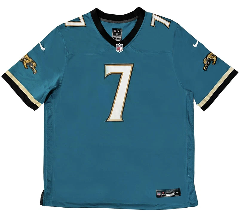 Brian Thomas Jr Autographed Jacksonville Jaguars Teal Nike Prowler Throwback Game Jersey Fanatics