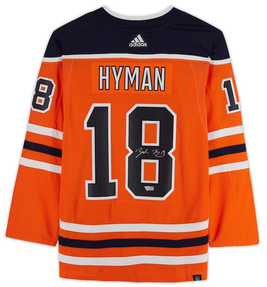 Zach Hyman Autographed Edmonton Oilers Orange Adidas Jersey Fanatics