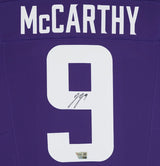 J.J. McCarthy Autographed Minnesota Vikings Purple Nike Limited Jersey Fanatics