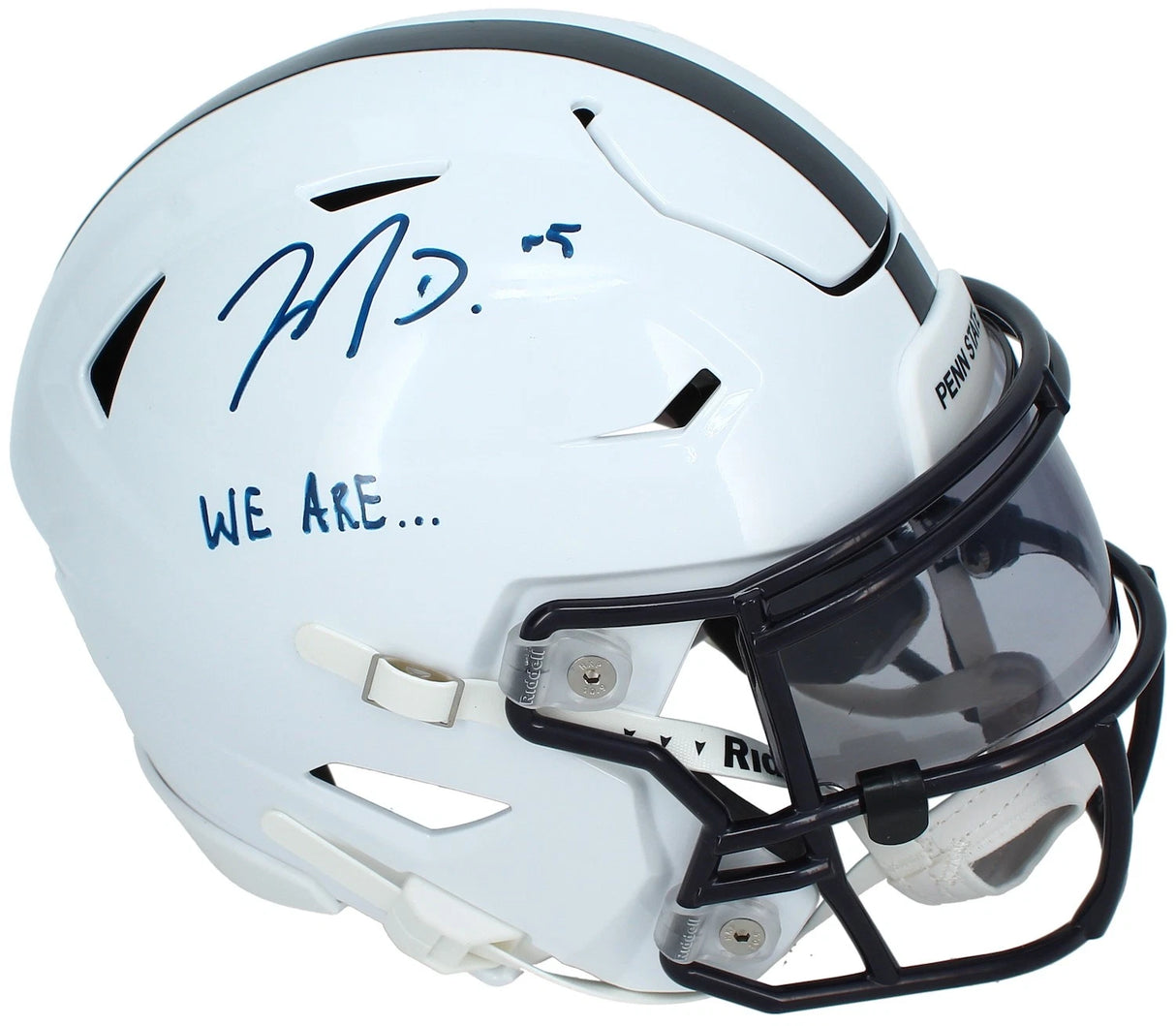 Jahan Dotson Autographed/Inscribed "WE ARE..." Penn St. Nittany Lions Speedflex Midi Helmet Beckett Witnessed