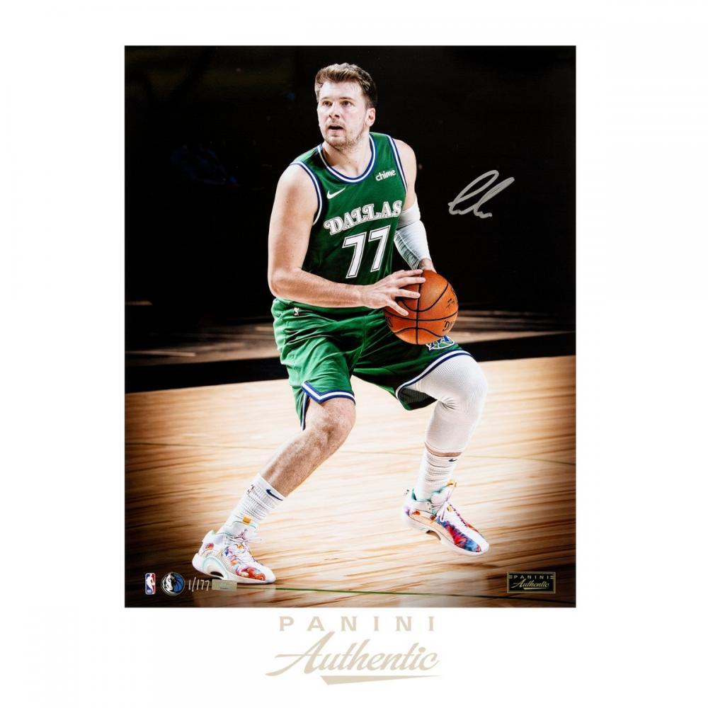 Luka Doncic Autographed Dallas Mavericks "Stepback" 16" x 20" Photograph Panini LE 177
