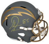 Antonio Gates Autographed Chargers Slate Speed Full Size Helmet Beckett Witnessed