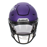 Adrian Peterson Autographed (in Silver) Minnesota Vikings Speedflex Midi Helmet Beckett Witnessed