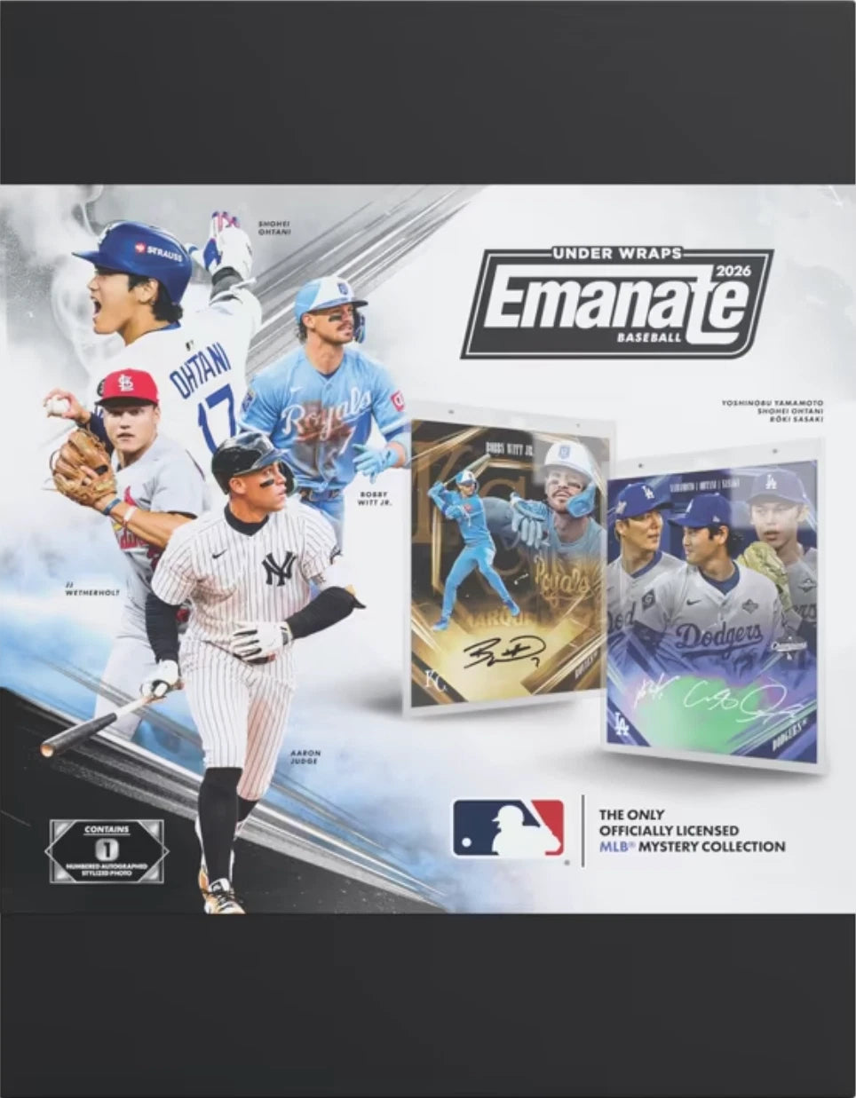 2026 MLB Underwraps MLB Emanate 8x10 Mystery Box (1 Mystery 8x10 Per Box)