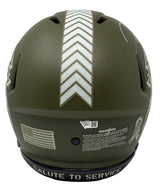 TOM BRADY Autographed Tampa Bay Buccaneers 2022 Salute to Service Speed Authentic Helmet FANATICS