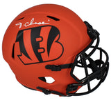 Ja'Marr Chase Autographed Cincinnati Bengals RAVE Speed Full Size Helmet Beckett Witnessed