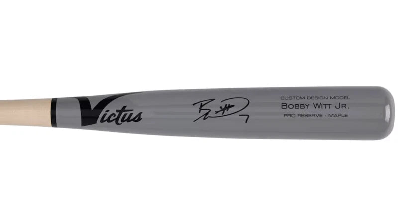 Bobby Witt Jr. Autograped Grey Victus Game Model Bat Fanatics