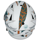 Tyreek Hill Autgraphed/Inscribed "CHEETAH" Miami Dolphins FSM Custom Painted "Ripped" Speedflex Authentic Helmet Beckett Witnessed LE 1/2