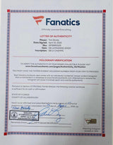 TOM BRADY Tampa Bay Buccaneers Autographed/Inscribed "LV CHAMPS" 25.75" x 22.125" Custom Framed Super Bowl LV Champions Super Bowl LV Action Photograph FANATICS