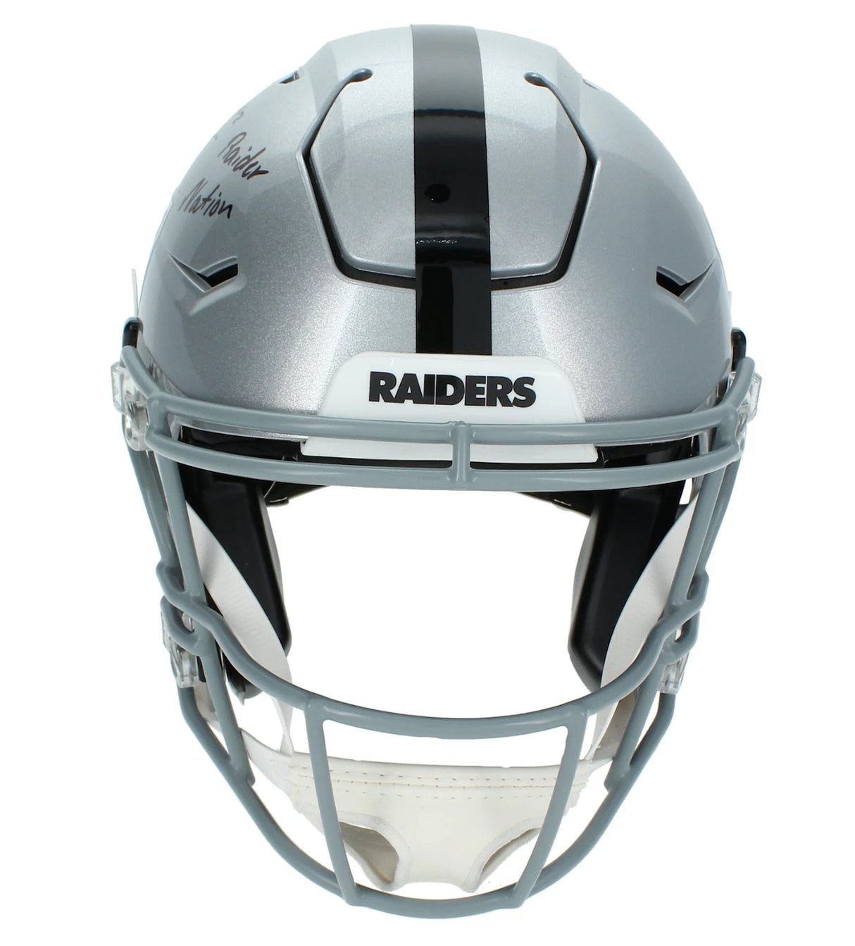 Ashton Jeanty Autographed/Inscribed "Raider Nation" Las Vegas Raiders Speedflex Authentic Helmet Beckett Witnessed