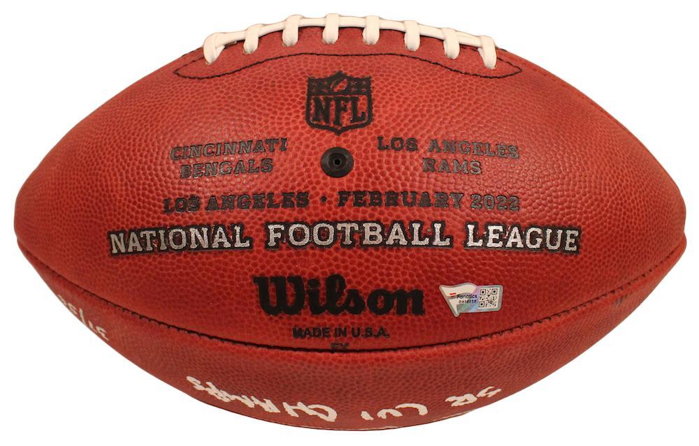 COOPER KUPP Autographed/Inscribed "SB LVI CHAMPS" Los Angeles Rams SB LVI Champions Logo Wilson Duke Authentic Football FANATICS LE 56