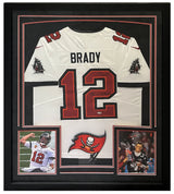 Tom Brady Autographed/Inscribed "SB LV CHAMPS" Tampa Bay Buccaneers Custom Framed White Nike Limited Jersey Fanatics
